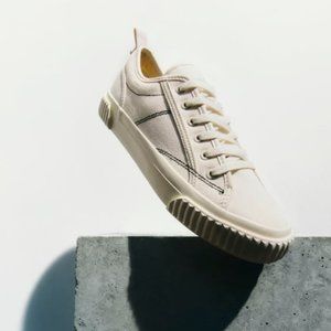 *Brand New* Zara Off-White Canvas Sneakers (Size 9)